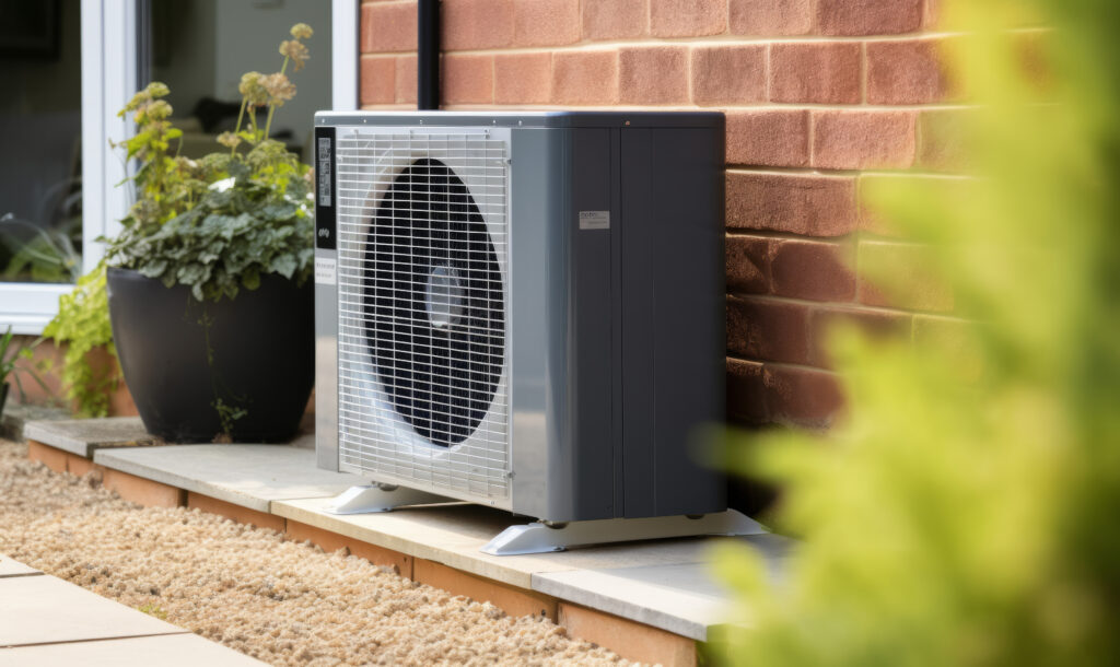 Heat pump on the roof.